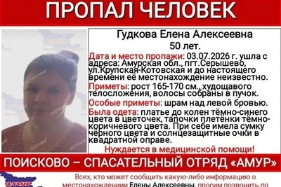 В Амурской области разыскивают пропавшую женщину со шрамом