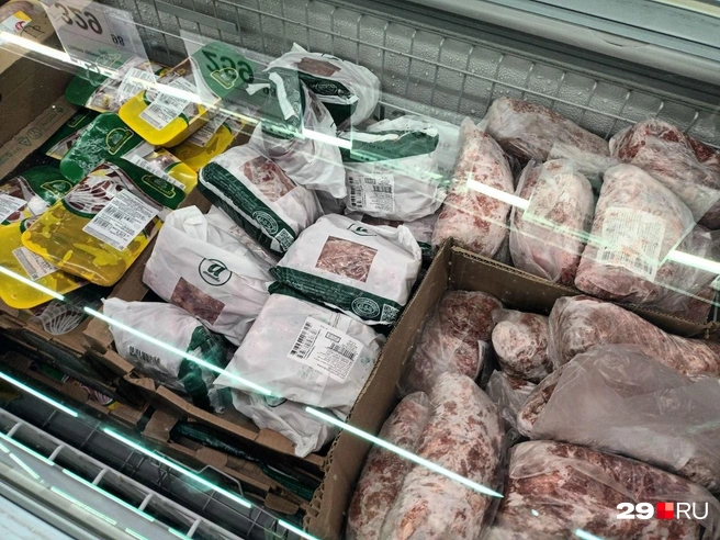 Шеи куриные&nbsp;— 139, 98 руб. Набор для бульона куриный&nbsp;— 29,98 руб. Суповой набор говяжий&nbsp;— 179,99 руб. | Источник: Мария Вершинина / 29.RU