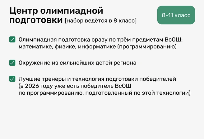 Для сильных детей и семей, которые нацелены на ВсОШ и топовые вузы, а также готовы к высокой нагрузке | Источник: Ирина Калмыкова
