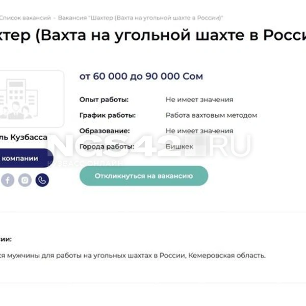 Подобные объявления встречаются на ряде киргизских сайтов