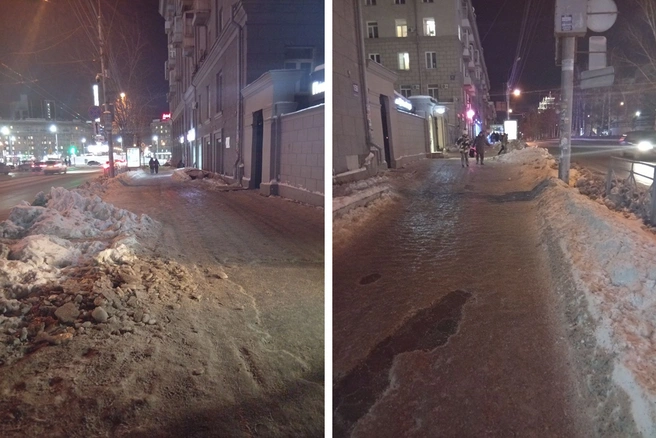 Обходить приходится по снегу | Источник: читатели НГС