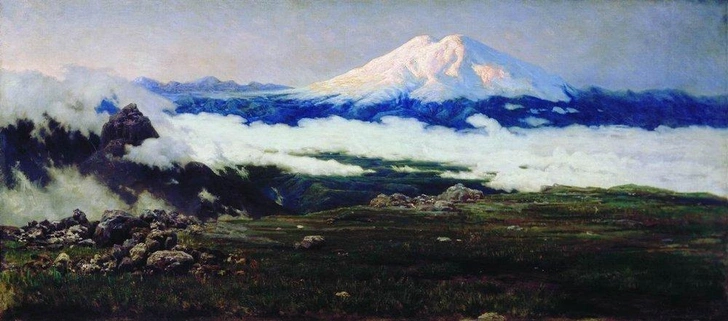 Николай Ярошенко. «Шат-гора (Эльбрус)». 1884 | Источник: Wikimedia Commons