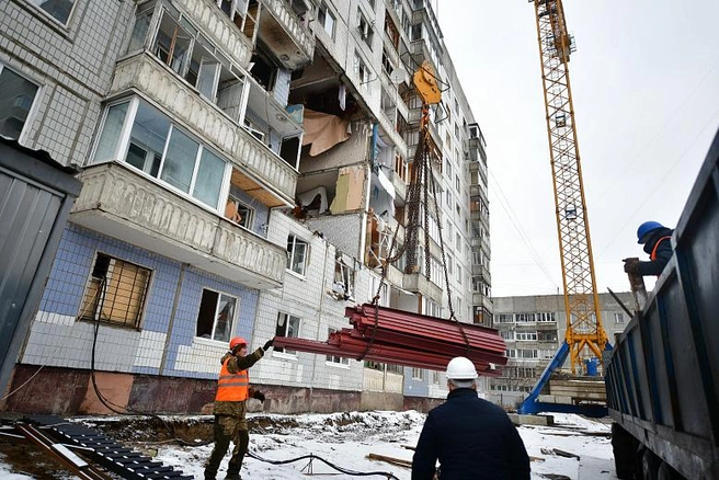 Сейчас в доме, где прогремел взрыв, укрепляют внутренние помещения | Источник: мэрия Ярославля