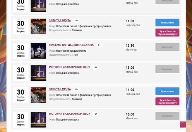 Билетов на спектакли в «Театре Кукол» практически не осталось | Источник: uralkukla.ru
