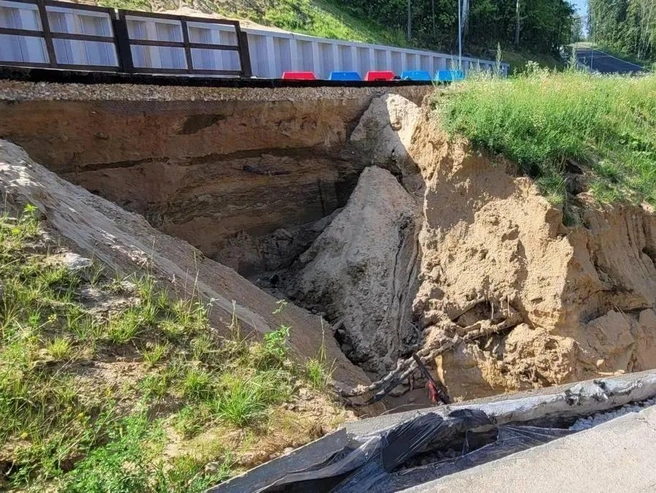 Одно из последствий сильного дождя на лыжной базе | Источник: ГИСУ РТ