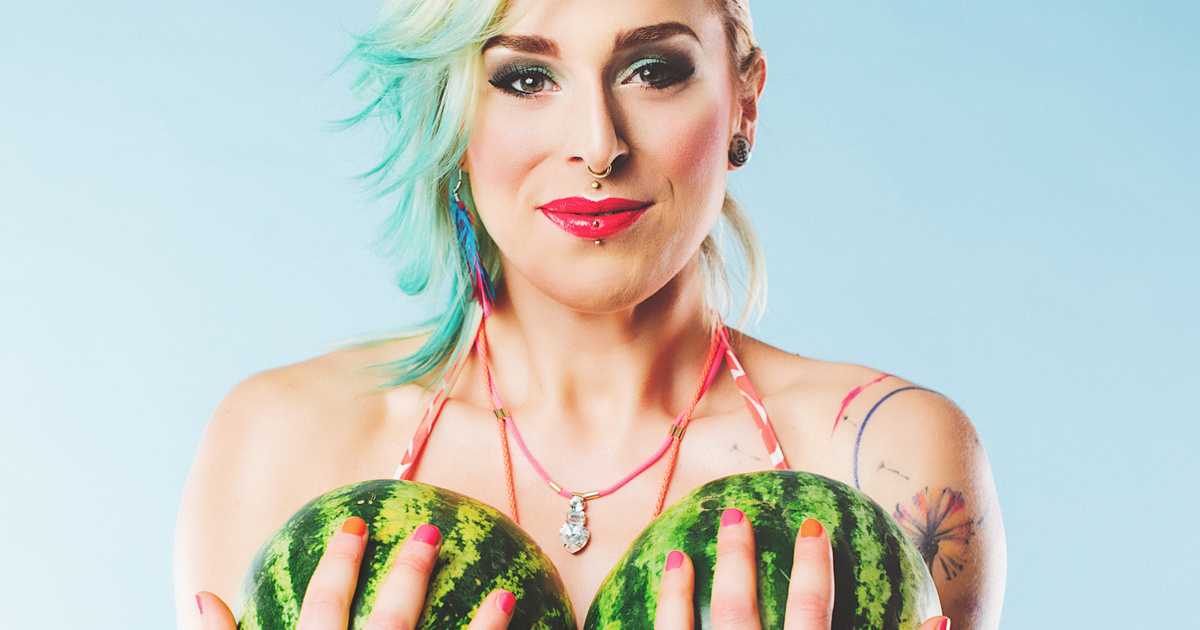 Woman Smashes Watermelon With Breast