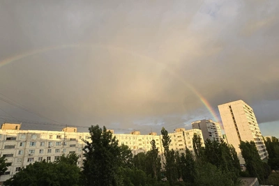 Первую радугу 2026 года в Воронеже сняли на фото
