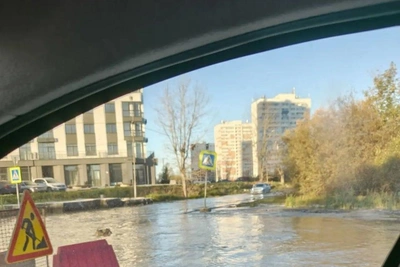 Потоп на ДОКе в Тюмени: прорыв водопровода
