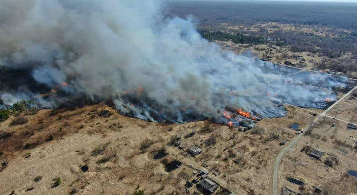 Апокалипсис наяву: кадры полыхающего поселка Сосьва, где сгорело 92 дома