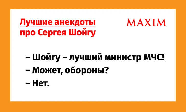 Лучшие анекдоты про Сергея Шойгу | maximonline.ru