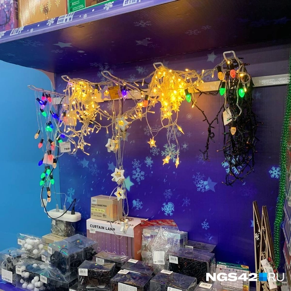 Самая дешевая гирлянда стоит около 180 рублей по скидке | Источник: Татьяна Ирискина / NGS42.RU