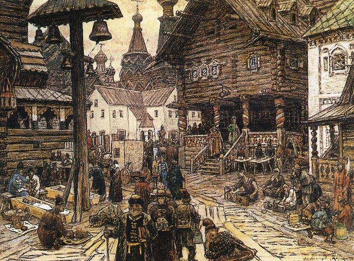 Аполлинарий Васнецов. «На крестце в Китай-городе». 1902 | Источник: Wikimedia Commons