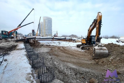 В Нижнем Новгороде заливают основание станции метро «Сенная»