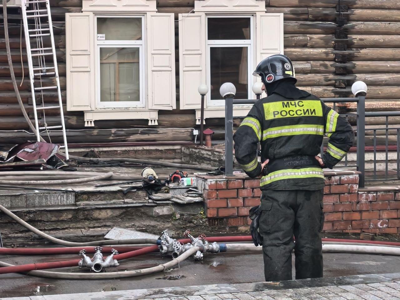 130-й квартал в дыму. Пожар произошел в самом центре Иркутска