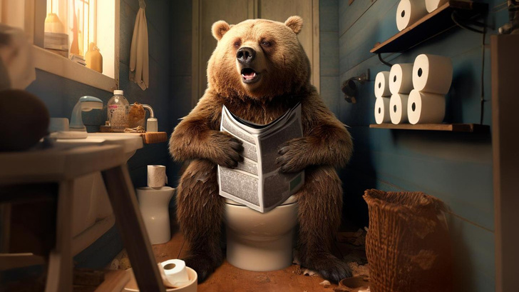 Как медведи ходят в туалет во время спячки?