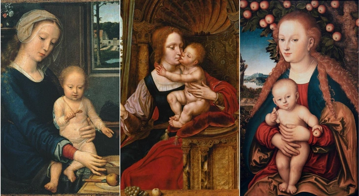Роза без шипов: как художники Возрождения изображали Мадонну и какие символы зашифрованы в их картинах | Источник: MUSEI DI STRADA NUOVA, GENOA; WIKIMEDIA COMMONS, ГОСУДАРСТВЕННЫЙ ЭРМИТАЖ,