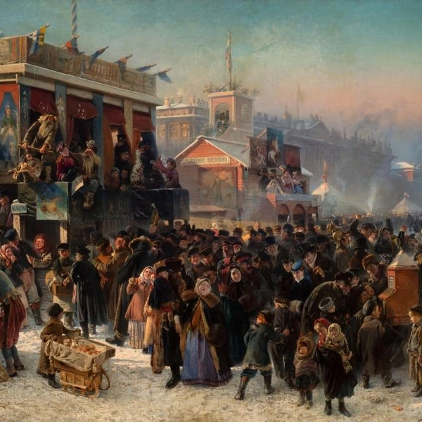 Маковский К.Е., Народное гулянье во время масленицы на Адмиралтейской площади в Петербурге, 1869, ГРМ  | Источник: пресс-служба ГРМ