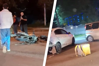 Седан сбил мотоциклиста на Бориса Богаткова