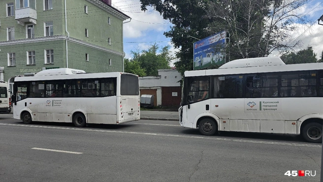 Люди утром стараются уехать на работу на автобусе | Источник: Дарья Никитченко / 45.RU
