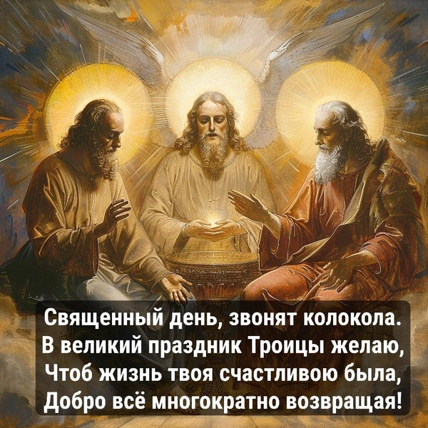 Открытки на День Святой Троицы: 12 поздравлений, которые вдохновят ваших близких | Источник: Midjourney