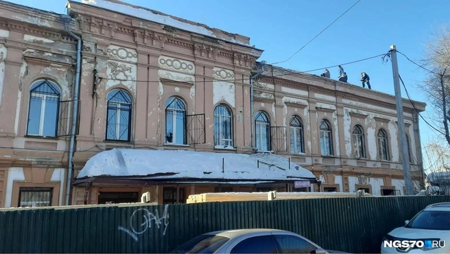 Так здание выглядело в феврале 2025 года | Источник: Анастасия Харламова / NGS70.RU