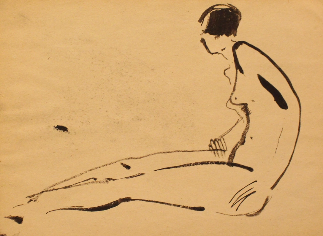 Г. Нисский. «Обнаженная сидящая». Бумага, тушь. | Источник: пресс-служба галереи