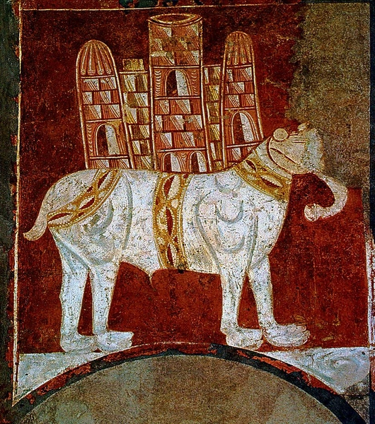 Фреска из церкви Сан-Баудельо де Берланга, Испания, 1-я пол. XII в.