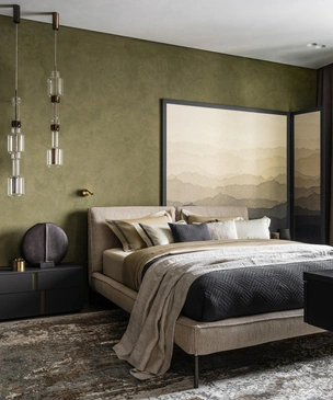 Оливковый цвет в интерьере: 50 идей на разный вкус