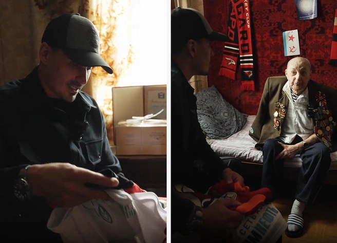Пенсионер смотрит все матчи «Авангарда» | Источник: «ХК „Авангард“ Омск» / T.me