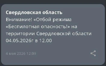 А так&nbsp;— в приложении «МЧС России» | Источник: читатель E1.RU