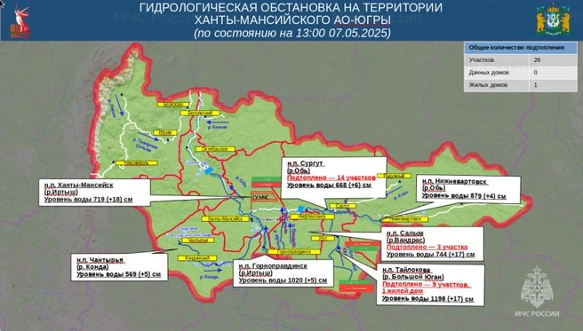 Источник: МЧС по ХМАО-Югре