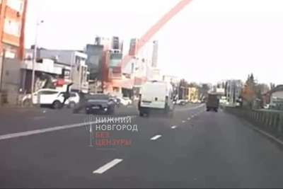 Hyundai устроил ДТП с мопедом в Нижнем Новгороде