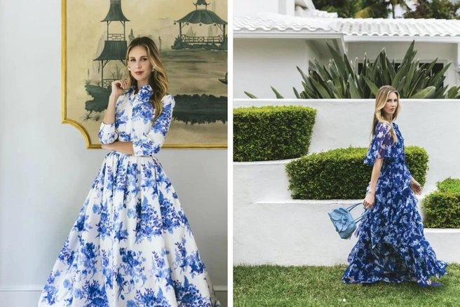 Ощущение, будто принт — под гжель | Источник: carolinaherrera / Instagram.com*