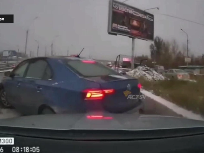 Место ДТП — мост через реку Иня. | nsk54.online