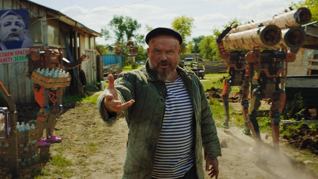 Если смешать галактические пространства и жизнь российской глубинки, получится просто бомбезный сериал | Источник: кадр из сериала «Кибердеревня-2» (12+), реж. Сергей Васильев, студии «Место силы», «Плюс Студия», 2025 год