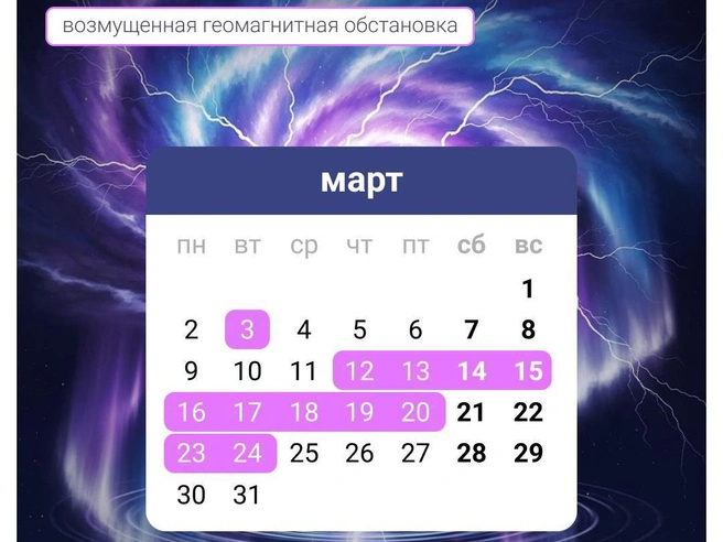 Очередные магнитные бури ожидаются 23 и 24 марта. | Источник: Евгения Бикунова / Городские медиа