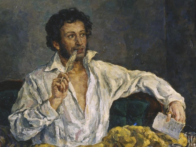 Картина «Пушкин в Михайловском» (фрагмент) Петра Кончаловского, 1930-1932 годы. | Источник: Fine Art Images via Legion Media