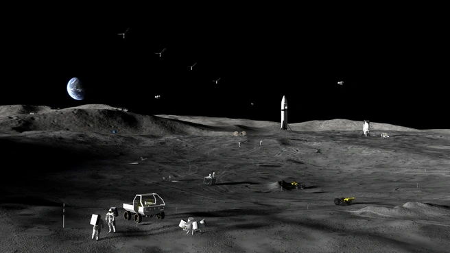 Вперед, в будущее: NASA представило подробный проект создания лунной базы | Источник: NASA
