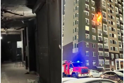 Omsk resident shares video of fire-ravaged entrance after Kuzminki blaze