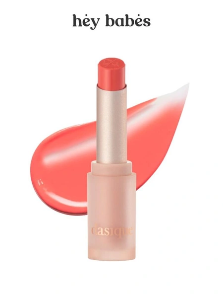 Глянцевая помада в нежном лососевом оттенке Dasique Mood Glow Lipstick #05 Baby Salmon