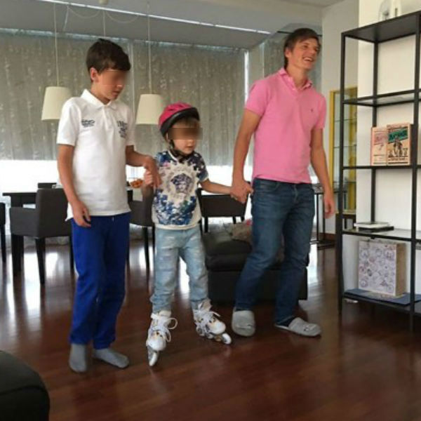 Андрей Аршавин с детьми Алисы Казьминой