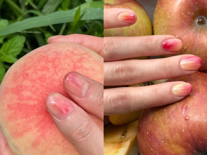 Fruit peel nails: летний маникюр из Кореи, который поднимет настроение | marieclaire.ru