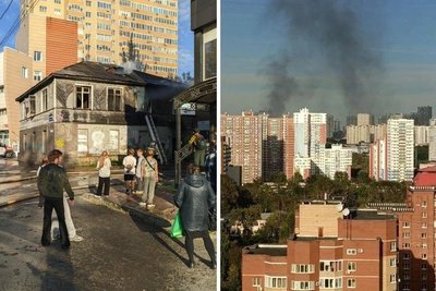 Пожар на Пушкина в Перми: горит двухэтажка, подробности