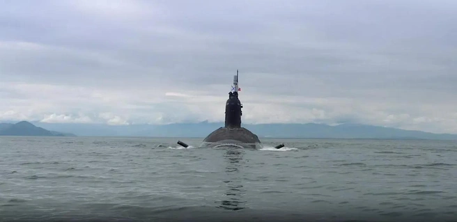 Атомный подводный крейсер «Красноярск» во время выхода в море | Источник: Министерство обороны России
