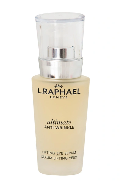 Сыворотка Ultimate Lifting Eye Serum, L.RaphaelСыворотка оказывает подтягивающее действие, а также увлажняет, восстанавливает структуру кожи и делает ее гладкой, придавая ощущение свежести. Помогает стимулировать клеточное дыхание тканей, устраняет отечность и темные круги под глазами.