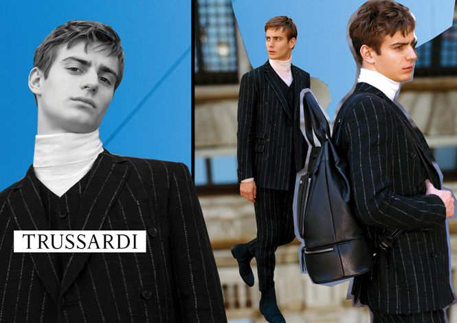 Модные коллажи в новой кампании Trussardi осень-зима 16/17