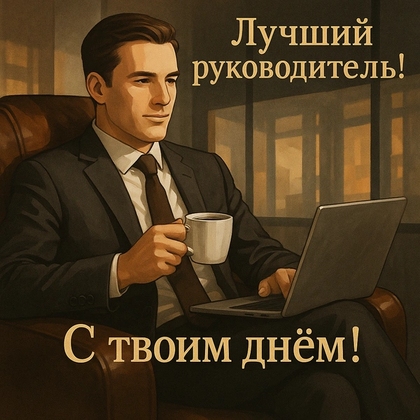 день шефа, день босса, открытка день босса, день босса картинка, день шефа открытка, открытки с днем шефа мужчине, картинка день шефа, день шефа прикольные картинки | Источник: theDay/DALL-E