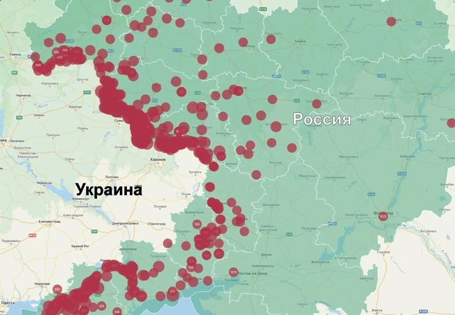 Карта атак на Воронеж и всю Россию за неделю с 22 по 28 июня | Источник: Родион Мирошник / max.ru