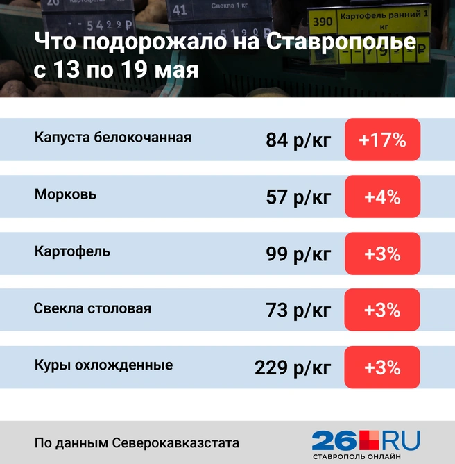 Статистика цен | Источник: Анна Санькова / 26.RU