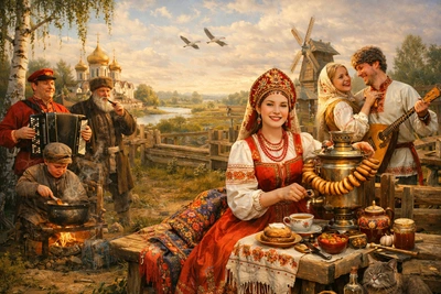 Russian Folk Crossword: Decode Words from Ancient Riddles